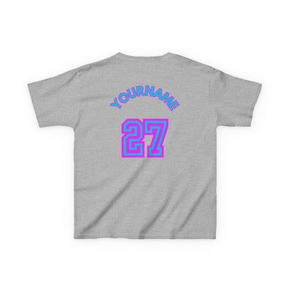 キングドリップ27 Personalized Kids Heavy Cotton Tee - Customizable Sports Tee with Japanese Design