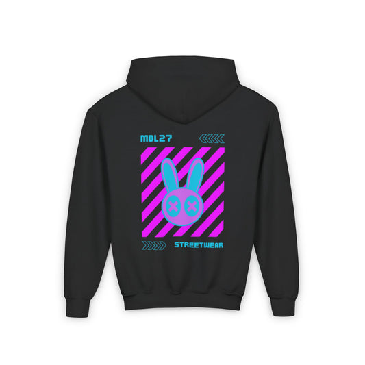 Youth Heavy Blend Hooded Sweatshirt Zombie Bunny Edition
