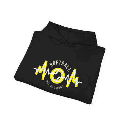 Softball Mom Unisex Heavy Blend™ Hooded Sweatshirt King Drip 27 Softball Mom "Softball Life Line" Edition