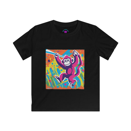 Monkey Bat Kids Softstyle Tee