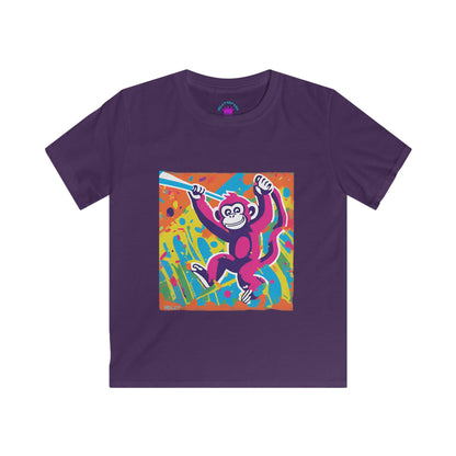 Monkey Bat Kids Softstyle Tee