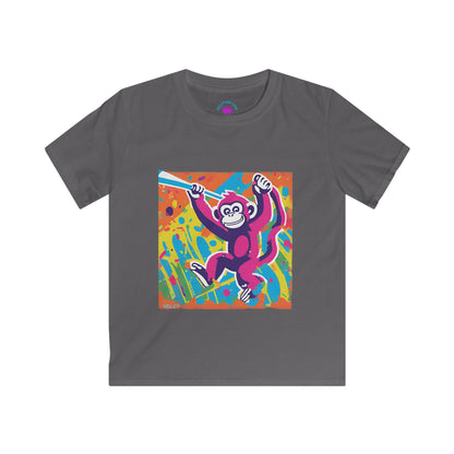 Monkey Bat Kids Softstyle Tee