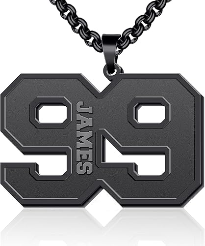 Custom Number Charm and Necklace with Name 00-99 (Please leave message with name and number)