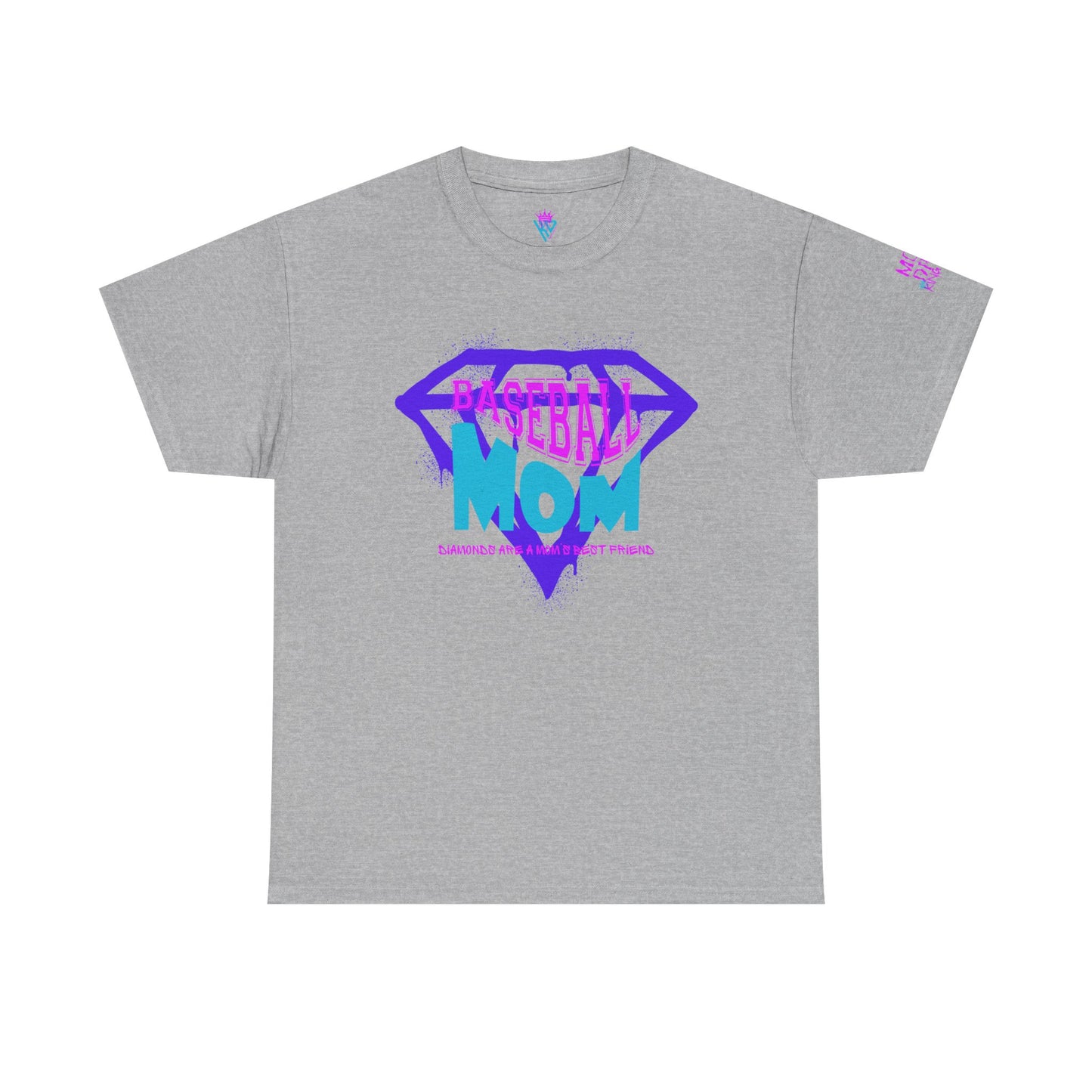 King Drip 27 Baseball Mom Drip "Diamonds Are a Mom's Best Friend" Edition T-Shirt (CUSTOM NAME AND NUMBER)