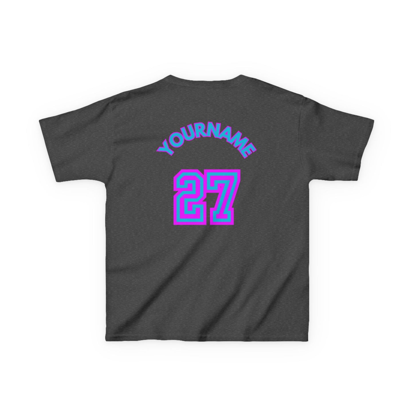 キングドリップ27 Personalized Kids Heavy Cotton Tee - Customizable Sports Tee with Japanese Design