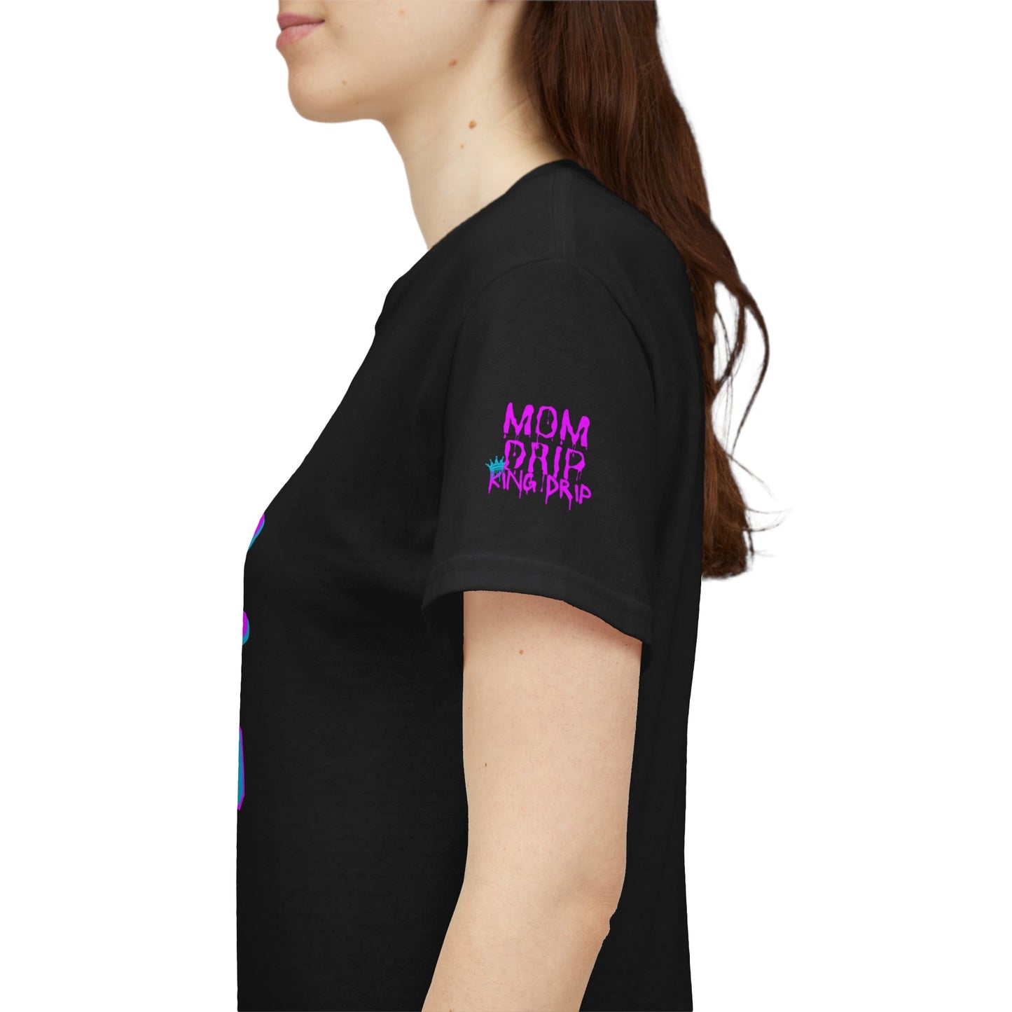 King Drip 27 Baseball Mom Custom T-Shirt - Custom Name & Number Unisex Heavy Cotton Shirt