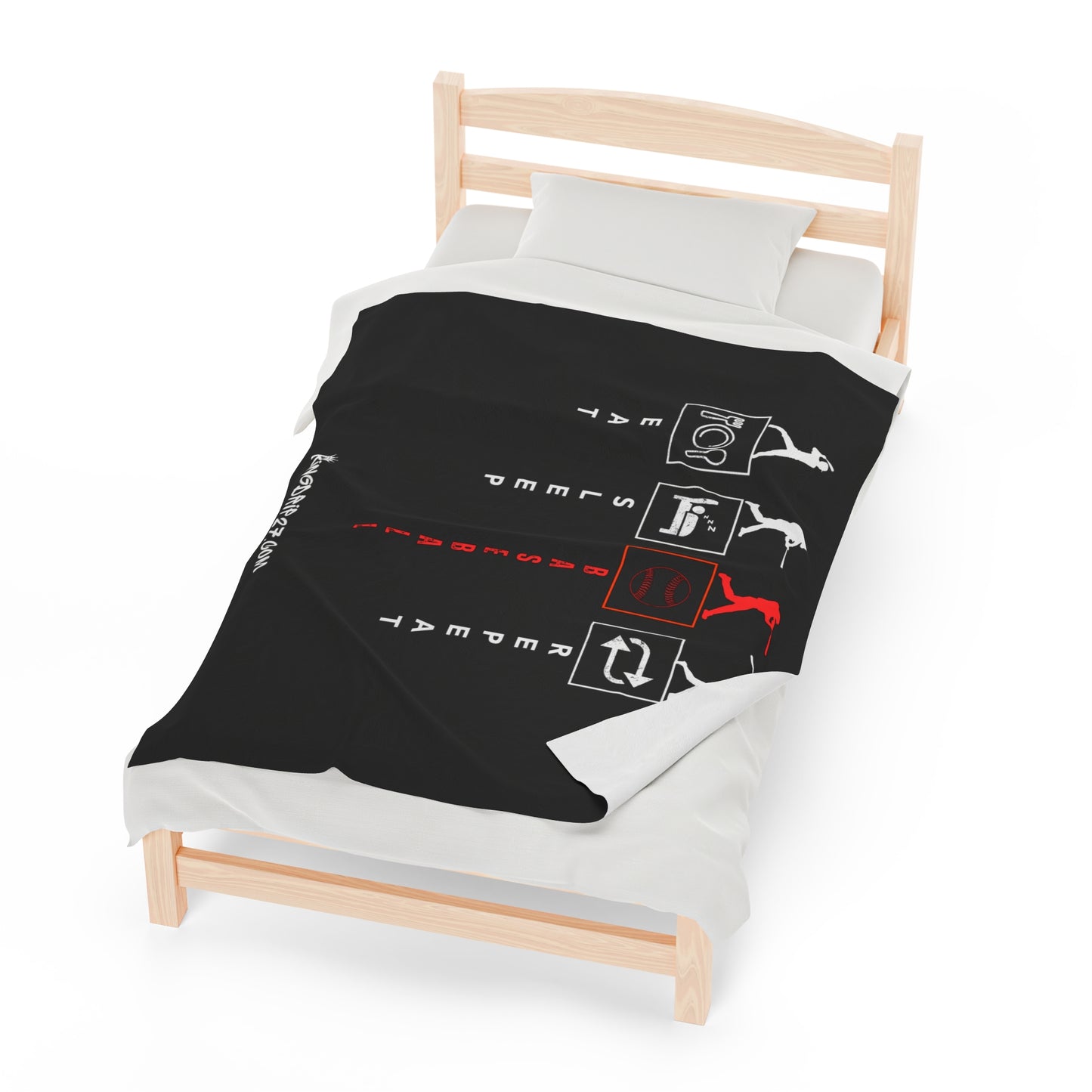 Plush Blanket King Drip 27 Velveteen Plush Blanket "Baseball Repeat" Edition
