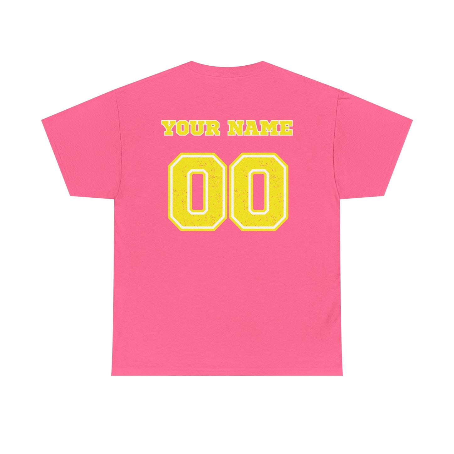 King Drip 27 Pink Bubble Gum Softball T-Shirt Unisex Heavy Cotton Tee - Personalize Your Name and Number