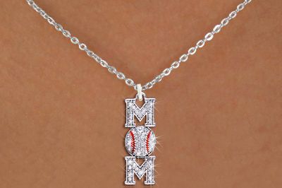 Baseball Mom Pendant and Necklace "Mom Drip" Edition